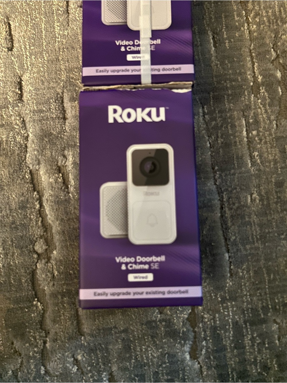 Roku Video Doorbell & Chime SE in Purple Packaging with White Device